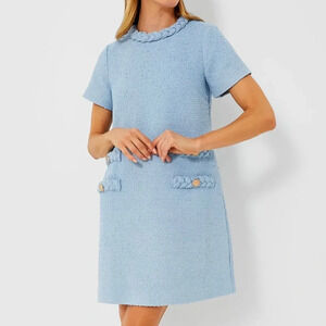 Tuckernuck Tweed Jackie Dress-Powder Blue-Women’s XXL-Short Sleeve-Classic-NEW